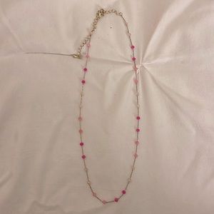 pink and gold droplet necklace